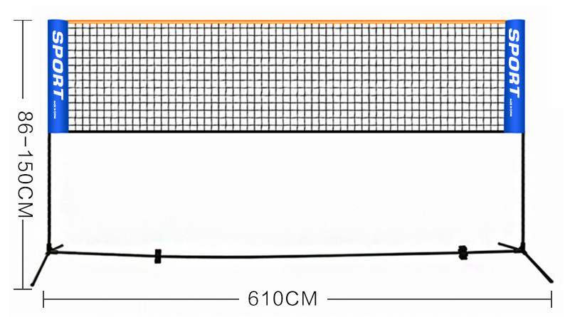 羽毛球网架，羽毛球网，排球网，网球网，6.1米，YW-6