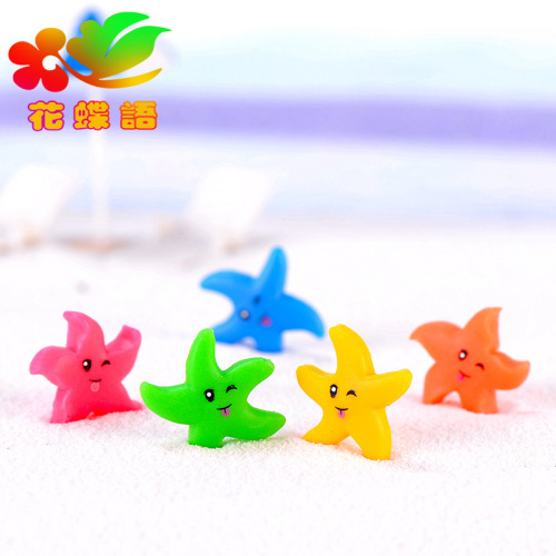 resin starfish hairpin mobile phone paste decorations gifts sea museum fish tank micro landscape sea view small ornaments
