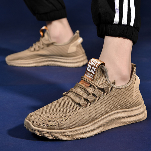 spring casual shoes flying woven men‘s shoes breathable men‘s sports shoes student running shoes trendy outdoor shoes
