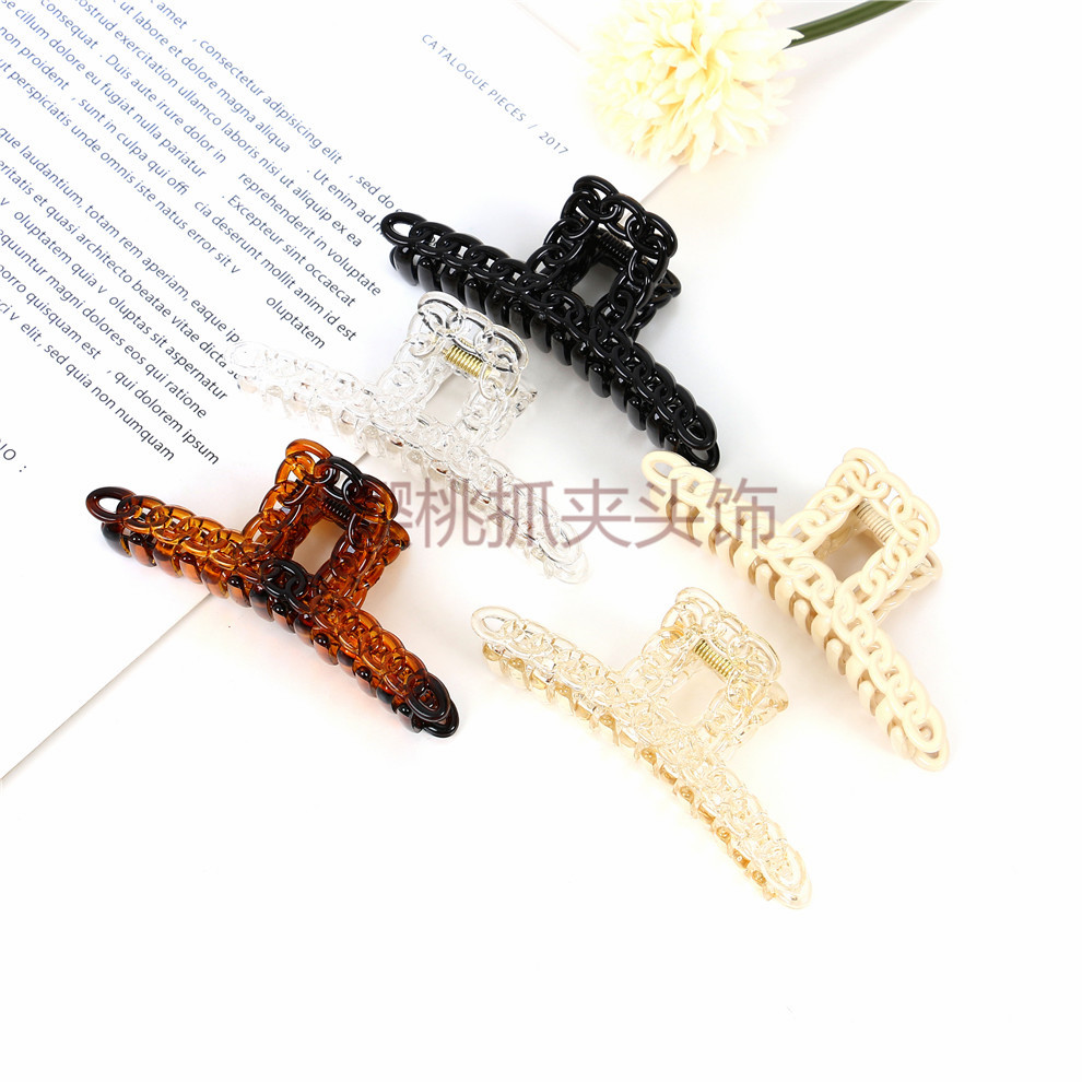 法式优雅后脑勺抓夹大小号网红洗澡发夹鲨鱼夹盘发发抓