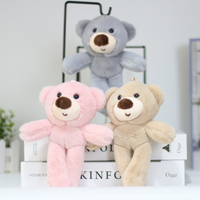 网红毛毛熊熊毛绒玩具挂件泰迪熊钥匙扣玩偶大头熊公仔女包包挂饰