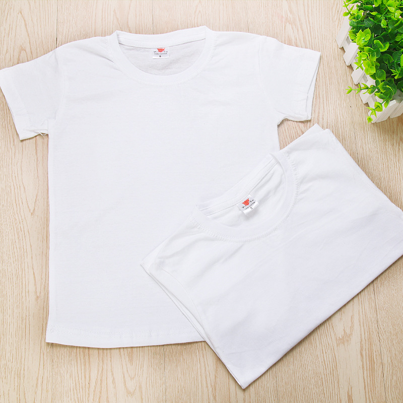 儿童手绘白色T恤衫扎染幼儿园手工DIY涂色涂鸦绘画空白纯棉文化衫