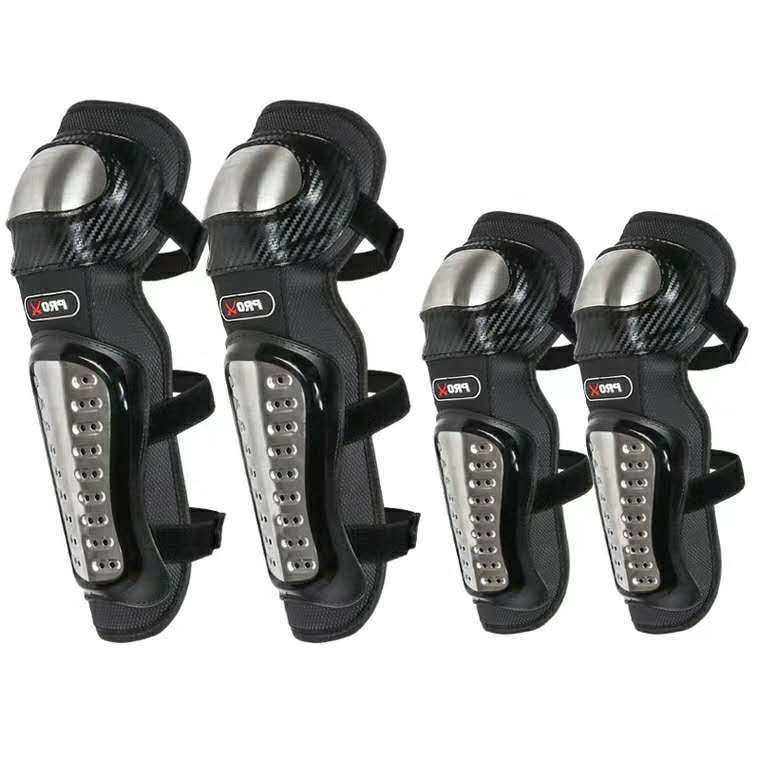 摩托车护具不锈钢四件套护肘护膝防摔防撞防风机车护具