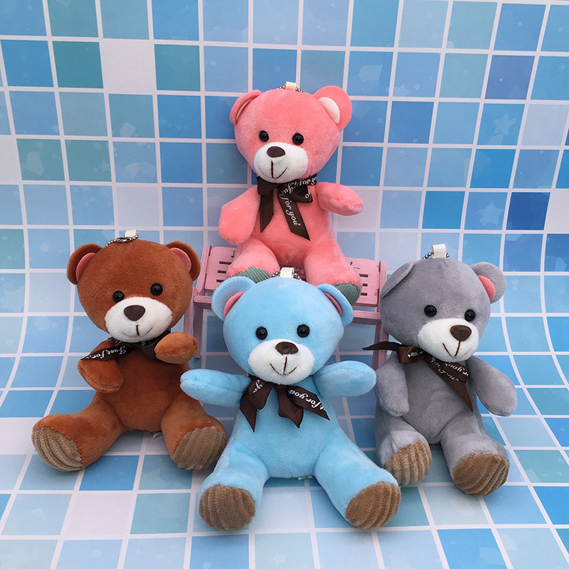 宝拉领结坐熊毛绒玩具钥匙扣包包服饰围巾配件婚庆活动礼品批发