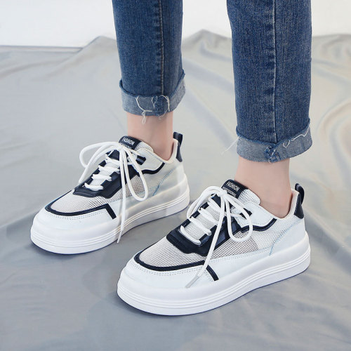 White Shoes Women‘s New Summer Thin Breathable Mesh Shoes Big Toe Shoes Versatile Korean Style Sneakers D02