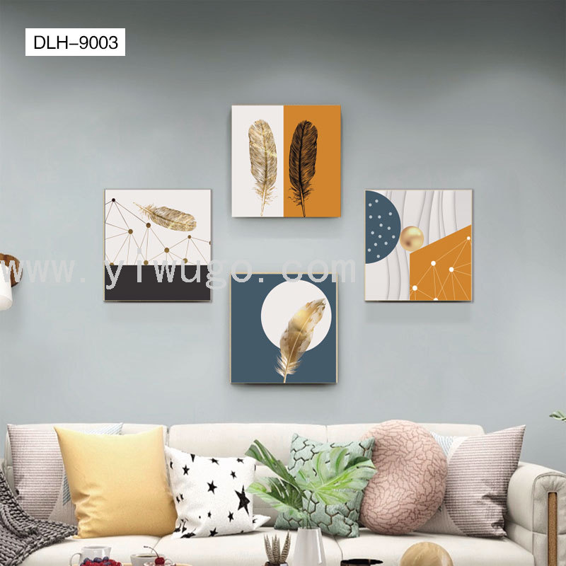 北欧现代文艺家庭客厅走廊装饰画工艺厂家直销大批量温馨装饰画