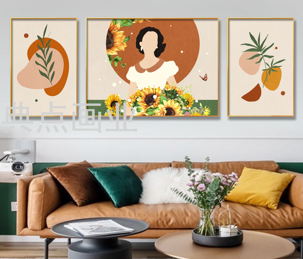 厂家直销帆布画油画装饰源头工厂生产挂画欧美风装饰画客厅壁画