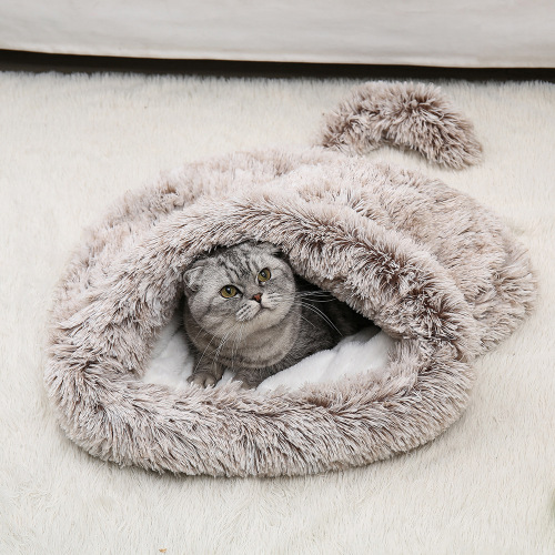 Doghouse Cathouse Teddy Small Dog Semi-Enclosed Kennel Dogs and Cats Mat Autumn and Winter Warm Pet Sleeping Bag Pet Pad