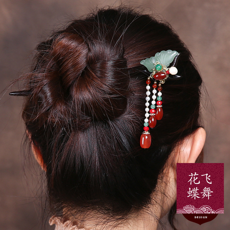 民族风发簪女古风簪子宫廷步摇百搭盘发原创复古发钗发饰现货批发