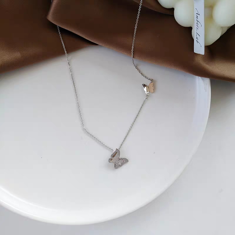 气质淑女蝴蝶锁骨链唯美修颈御姐范项链女时尚项饰