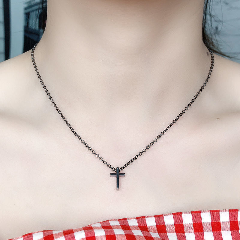 十字架项链韩版简约项链女锁骨链颈链小众设计百搭