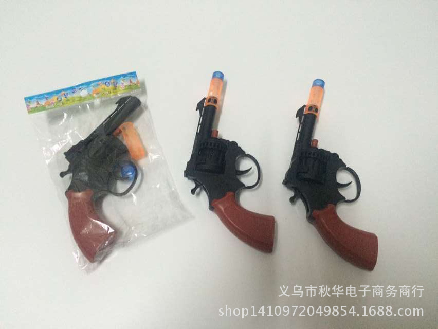 热销888黑色火药枪 经典复古砸炮枪 左轮枪儿童玩具枪 地摊热卖