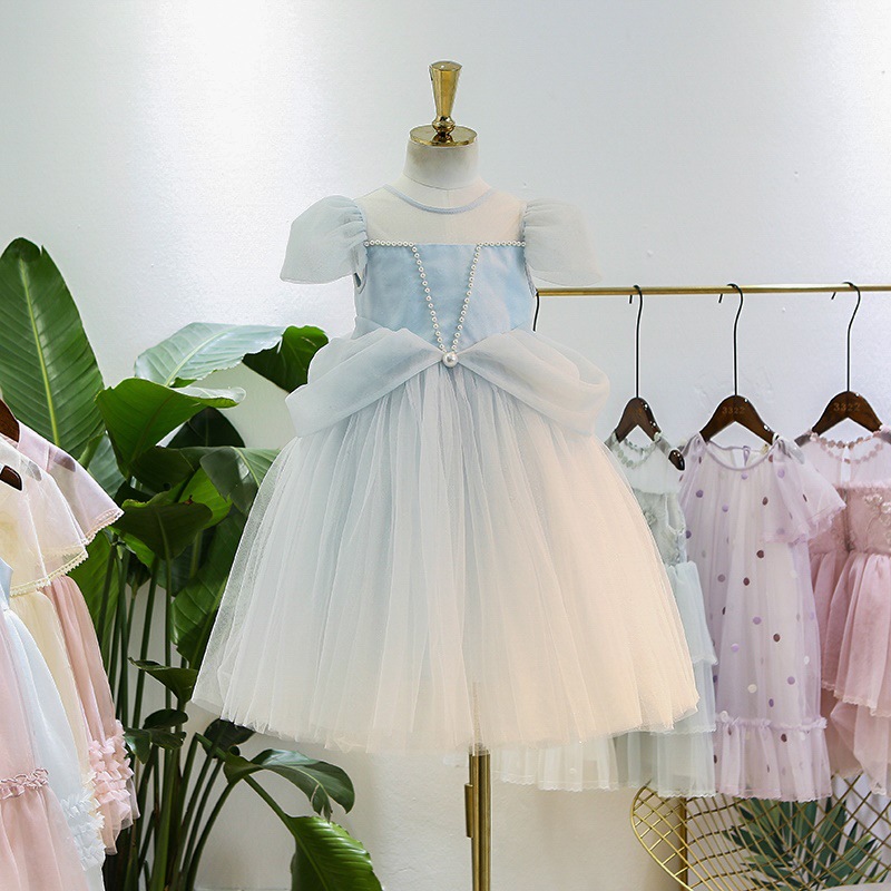 2021夏季新品童装女童公主裙中小童女宝宝超仙蓬蓬网纱纱连衣裙潮