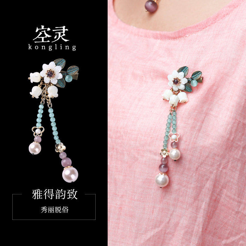 民族风复古胸针女外套衬衫别针开衫防走光韩国奢华大气胸花配饰品