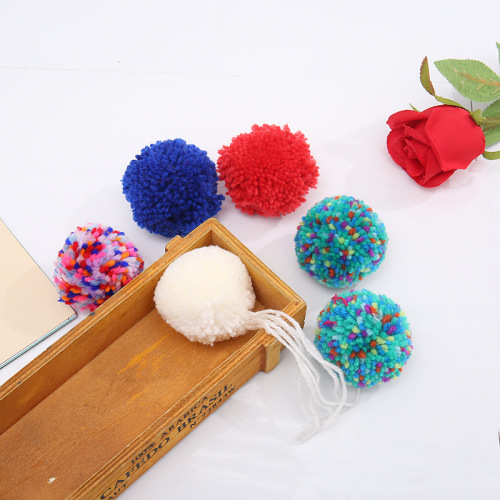 cross-Border 6cm Wool Ball Fur Ball Color DIY Wool Ball Clothing Clothing Toy Plush Ball Wholesale Factory Direct