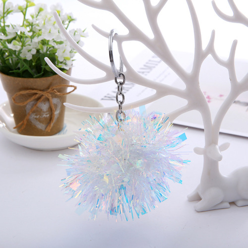 New Girl‘s Hairy Ball Pendant Colorful Magic Gold Onion Hair Ball Keychain Gift Bag Hanging Decorations