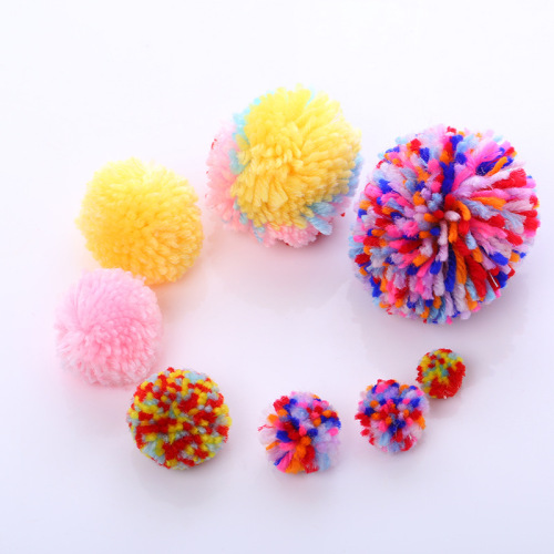 Factory Wholesale Wool Ball DIY Clothing Hat Accessories Pendant Keychain Polyester Hair Ball Toy 