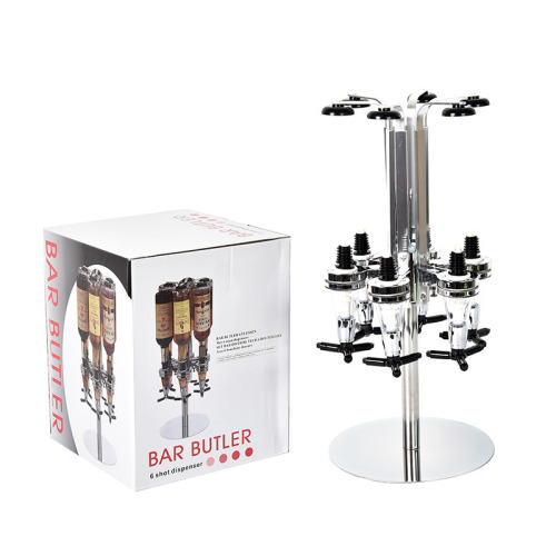 6-Head Vertical Rotating Liquor Divider Red Wine Beer Beverage Liquor Divider Wine Dispenser