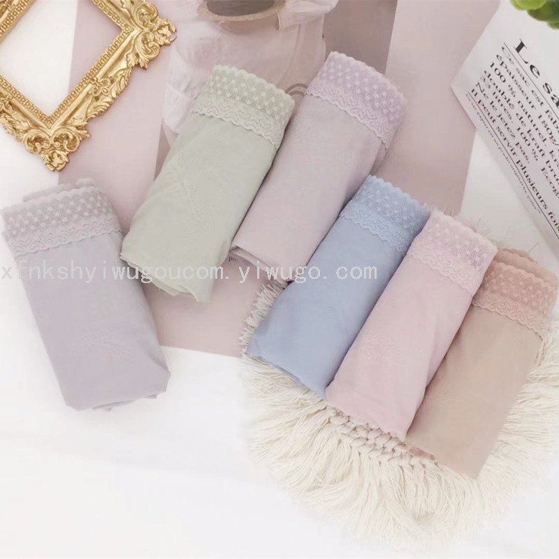 内裤夏日小清新内裤轻薄透气蕾丝女士内裤三角裤