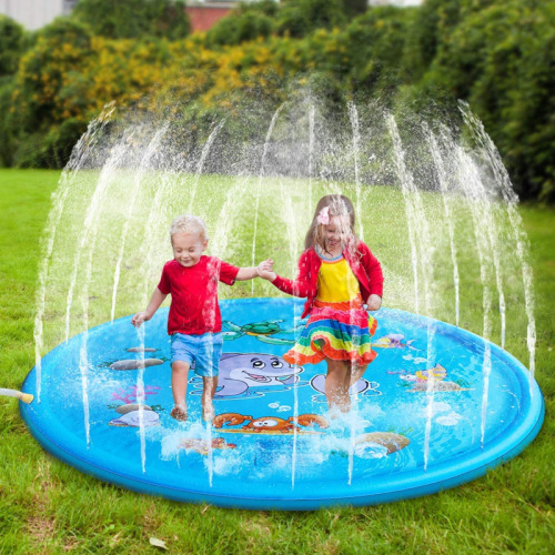 New Amazon PVC Water Spray Mat 100cm Children‘s Outdoor Toy Dolphin Water Spray Mat Octopus Water Spray Mat Toy 