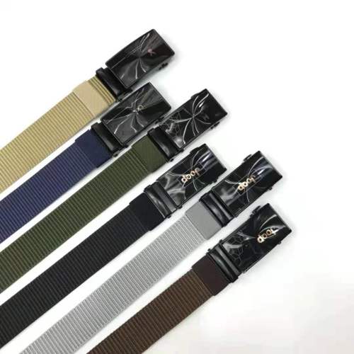 Men‘s Nylon Canvas Belt fashion Casual Spring Bottom Automatic Belt Outdoor Sports Pants Belt Factory Wholesale
