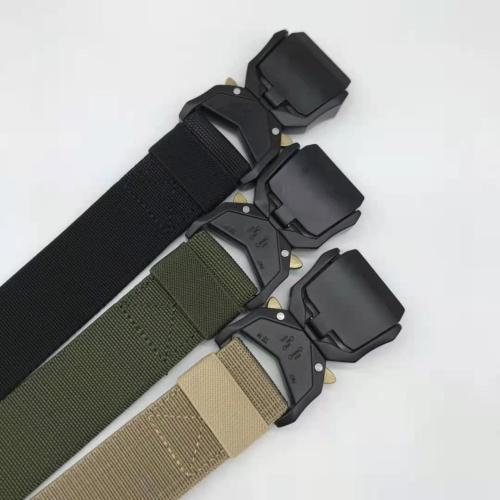 new aluminum alloy buckle nylon belt belt men‘s outdoor leisure belt factory wholesale