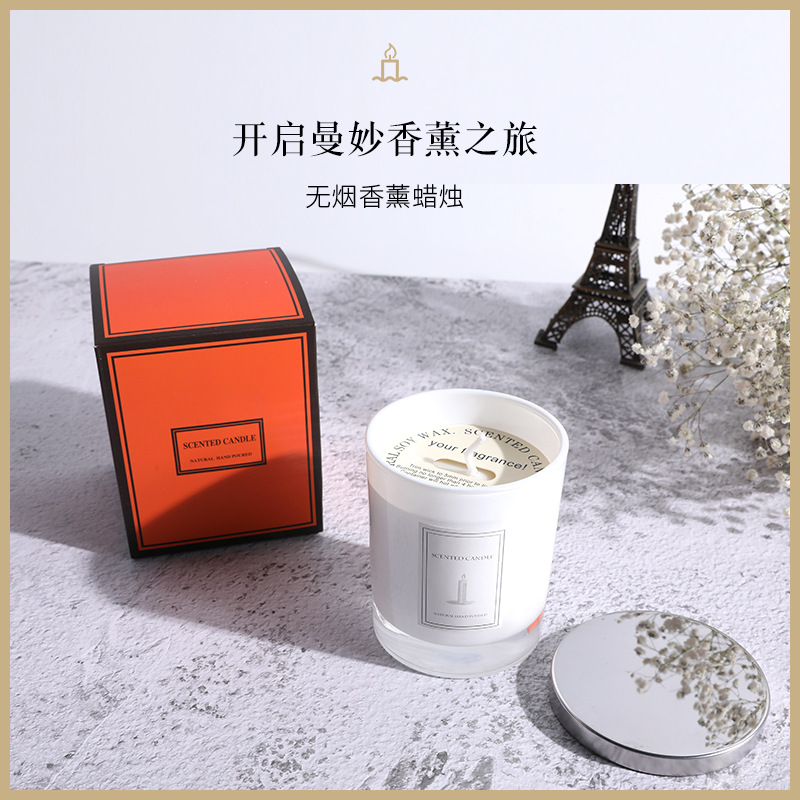 跨境北欧美式磨砂杯香薰蜡烛现货新款代发定制香氛伴手礼香氛蜡烛