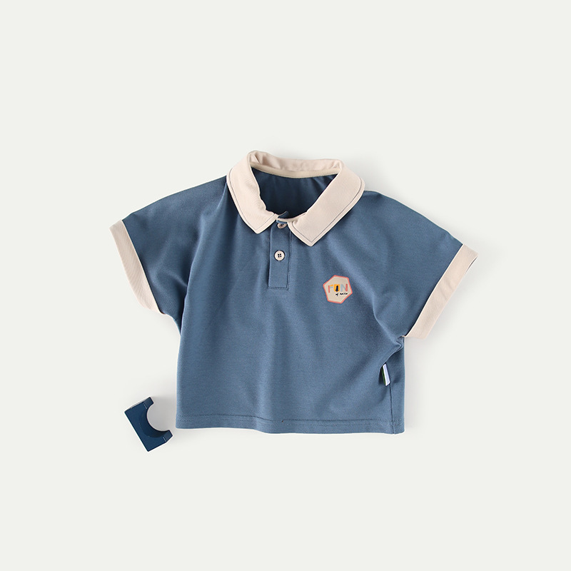 Amila 啊咪啦童装男童POLO衫短袖T恤夏季新款男宝宝幼小童打底衫