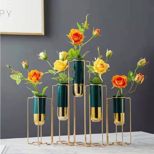 creative one-piece ceramic vase flower arrangement porcelain tv cabinet wine cabinet hallway office decorations decoration