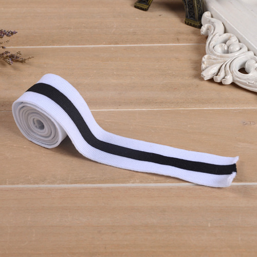 white black and white color micro elastic ribbon clothing pants accessories tricolor belt horizontal pull belt warp knitting belt computer printing tape