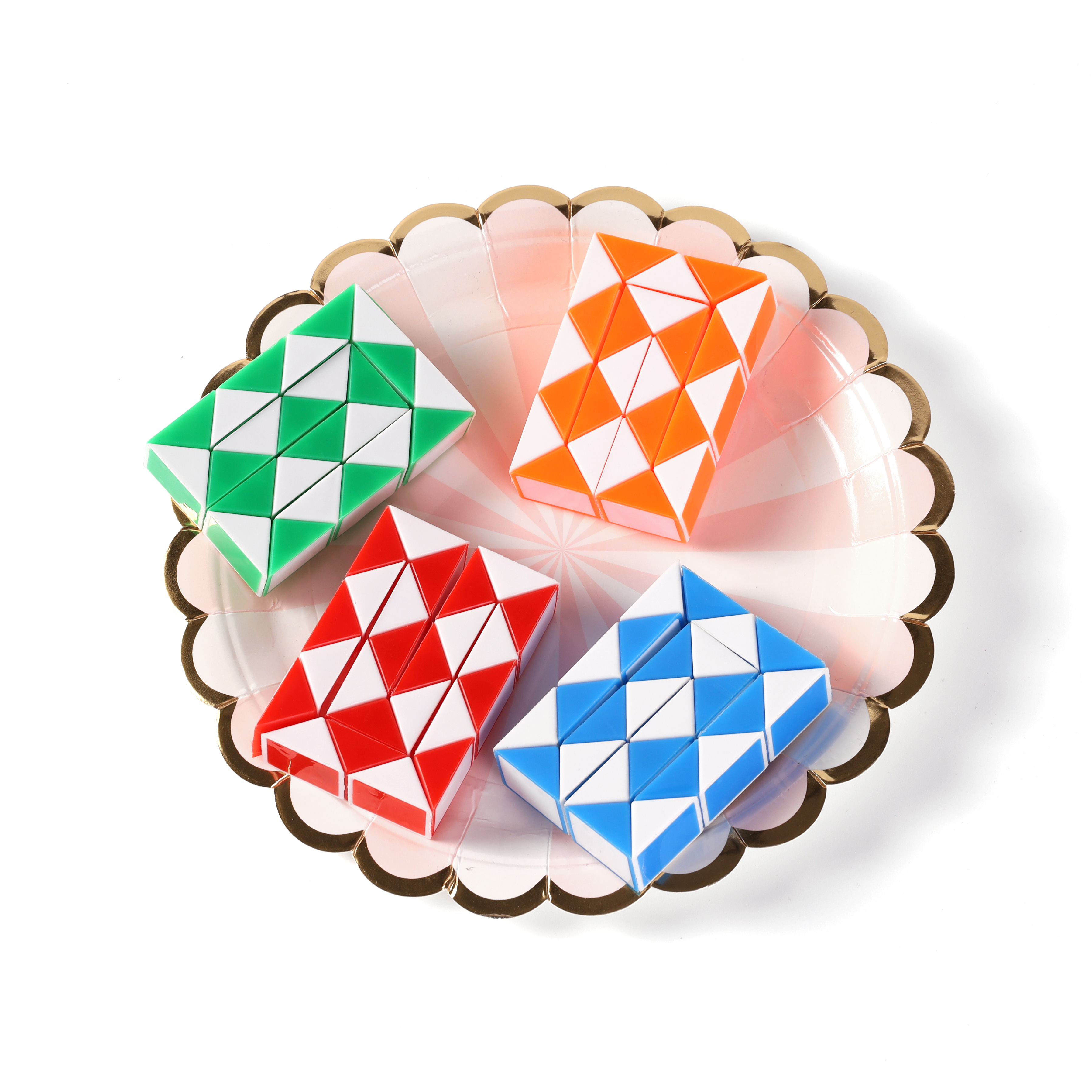 跨境DIY智力开发减压益智玩具24节 百变魔尺 魔方 儿童节活动赠品