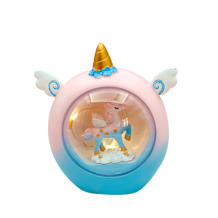 创意少女心ins渐变独角兽小夜灯可爱女孩卧室床头摆件星星小夜灯