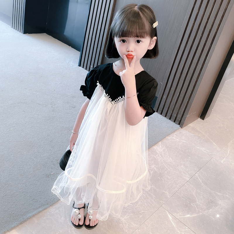 童装夏款2021儿童公主裙小女孩蕾丝裙礼服纱裙新款韩版女童连衣裙