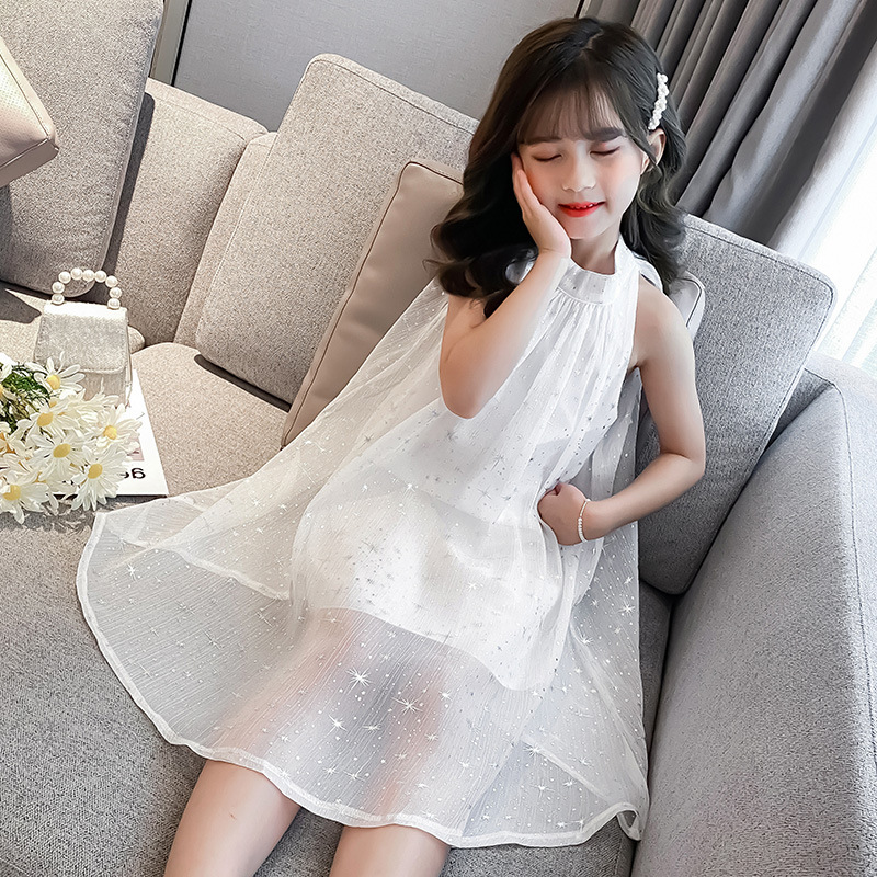 女童连衣裙春装2021新款洋气女孩公主裙春夏蕾丝纱裙儿童夏装裙子