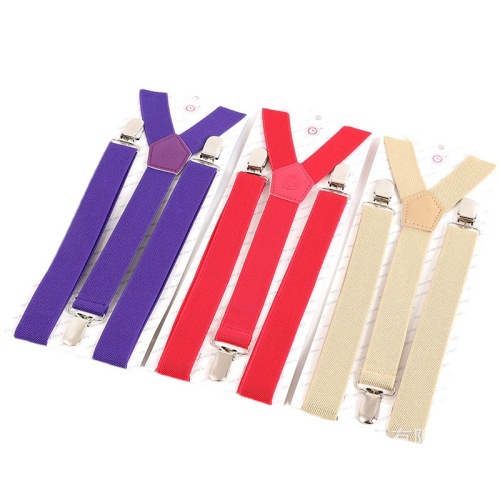 clockwise brand pants clip three clips suspenders manufacturers direct supply cross-border supply leisure unisex big children‘s straps