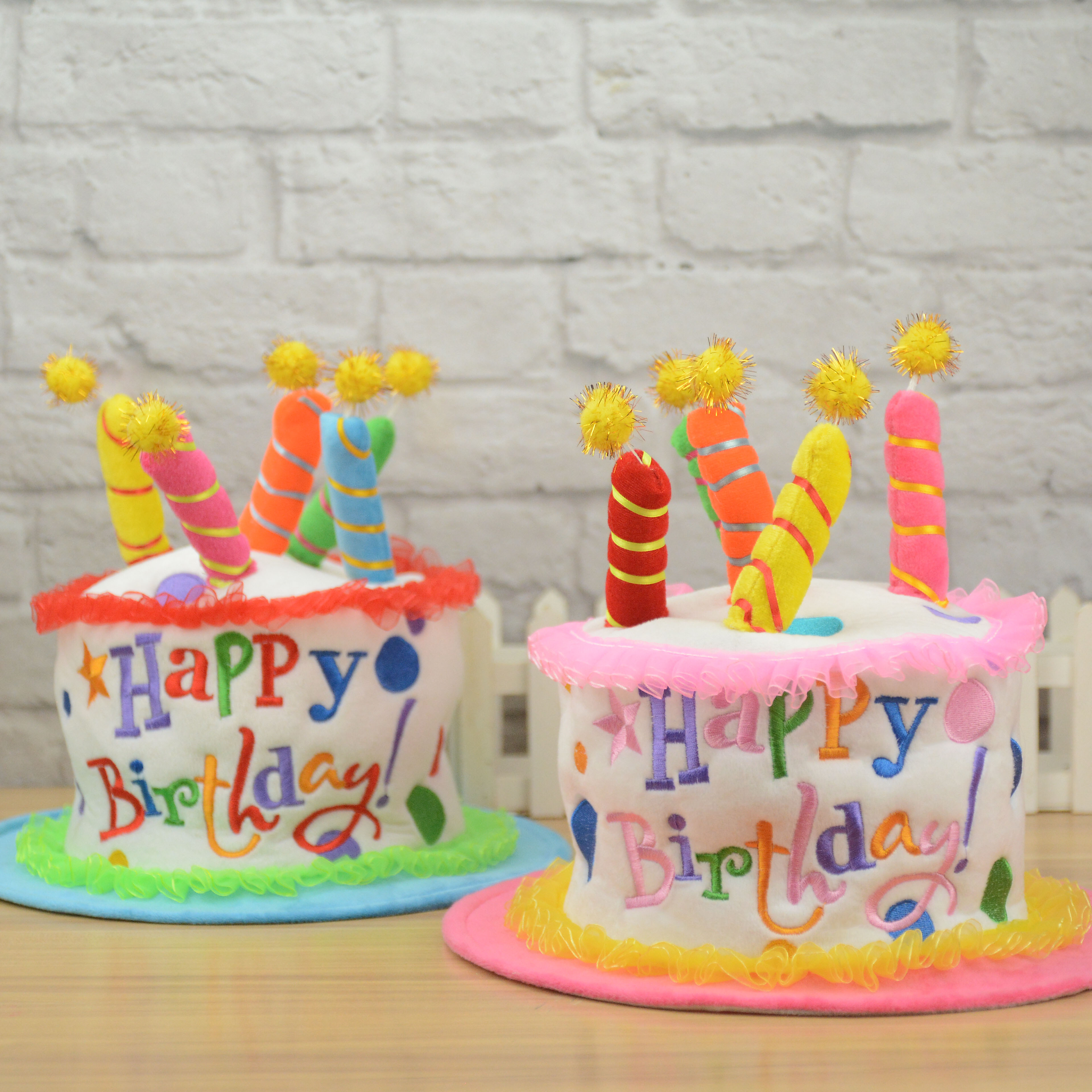 生日蛋糕帽 演出聚会帽 化妆舞会用品 可爱生日派对 成人生日帽