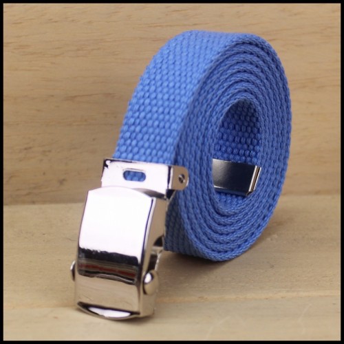 1.8cm polyester cotton men‘s and women‘s same style metal belt ribbon casual canvas belt multi-color smooth buckle waist decoration