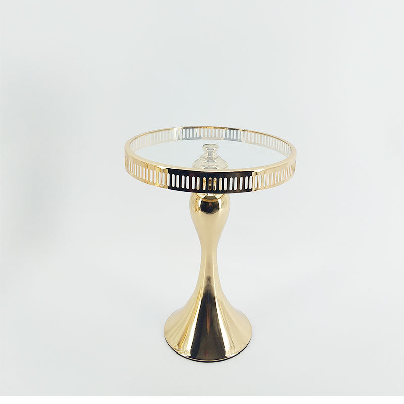 欧式铁艺蛋糕盘 美人鱼花边透明玻璃面蛋糕盘 水果托盘婚庆摆件