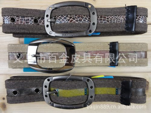 Factory Wholesale Personality Fashion Belt Fashion Pin Buckle Waist Seal Men and Women Contrast Color Canvas Belt