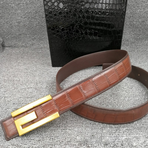 imported belly crocodile leather belt real crocodile smooth copper buckle belt business fashion men‘s belt