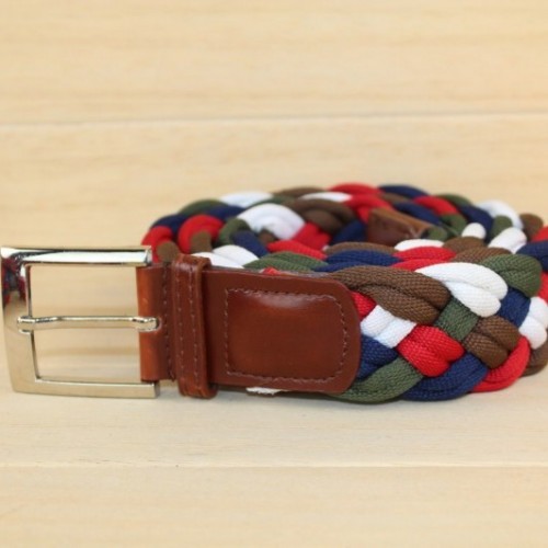 woven belt fashionable and comfortable woven belt metal pin buckle thick type adult square buckle belt