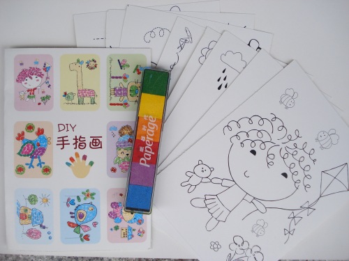 children‘s finger painting inkpad painting fingerprint painting kindergarten finger painting diy 61 gift coloring painting