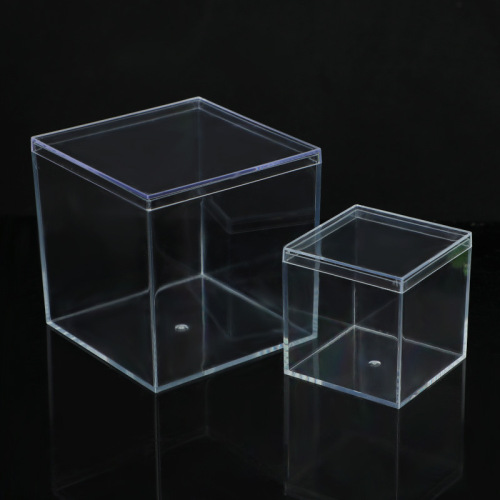 5.5cm square transparent plastic food packing box ps lid candy box slim packing box wholesale