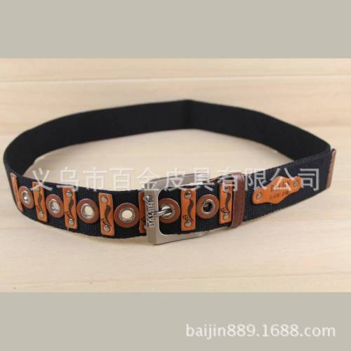 Source Merchant Pin Buckle Casual Small Belt Canvas Elastic Belt Factory Wholesale Fashion Simple Belt Belt