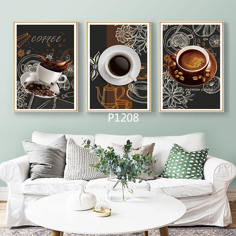 咖啡系列油画壁画装饰画相框壁画客厅卧室壁画餐厅壁画玄关
