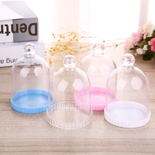 transparent dust cover works cover food and play diy clay soft pottery handmade girl heart cake stand environmentally friendly and harmless