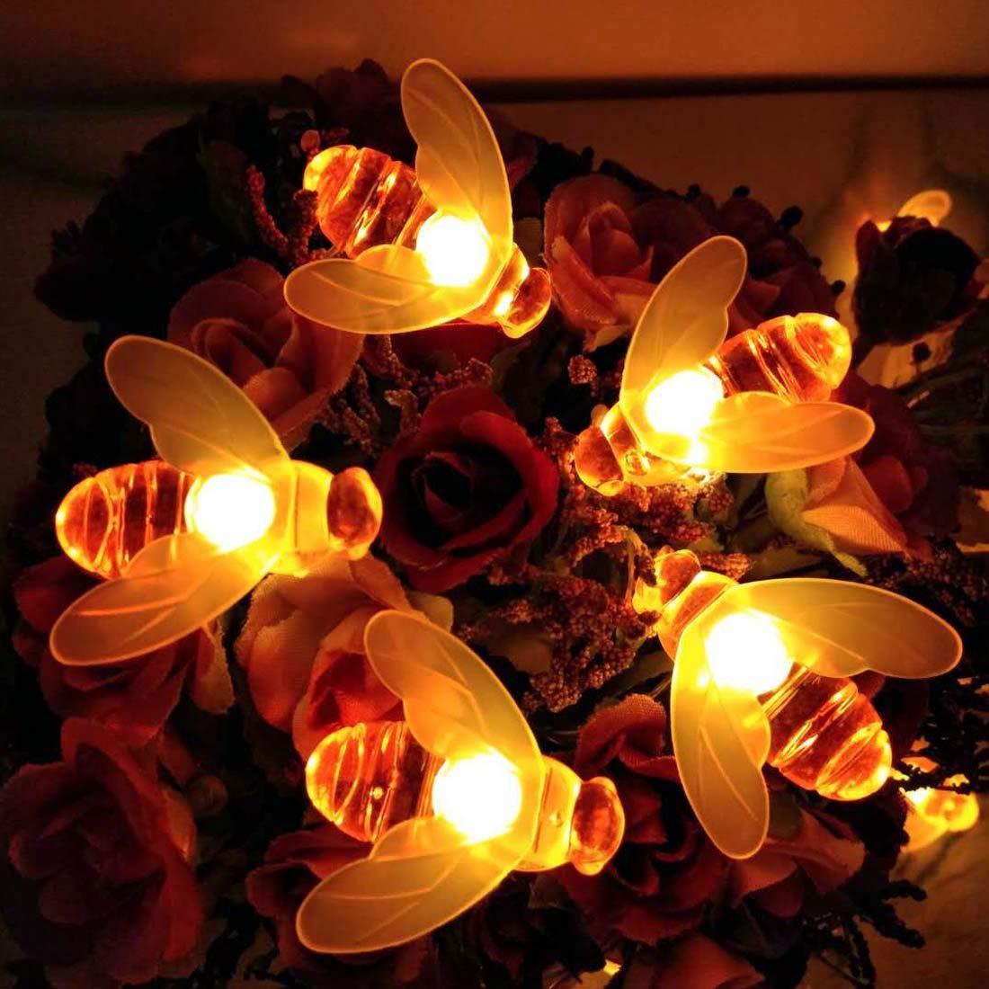 小蜜蜂LED彩灯闪灯串灯户外庭院灯饰网红阳台花园布置灯房间装饰