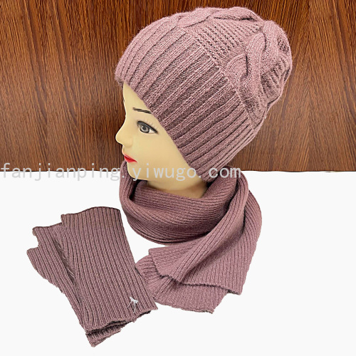 scarf hat gloves two-piece set three-piece set wholesale custom