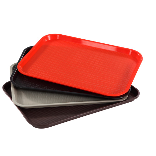 Chinese Fast Food Tray Rectangular Kfc Plastic Tray Canteen Tableware Hotel Thickened Non-Slip Tray