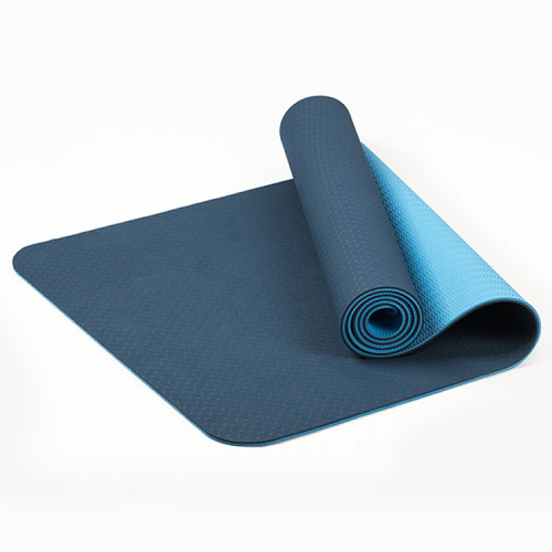 TPE Yoga Mat thickened 6mm Two-Color Lengthened Yoga Mat Non-Slip Shock Absorption
